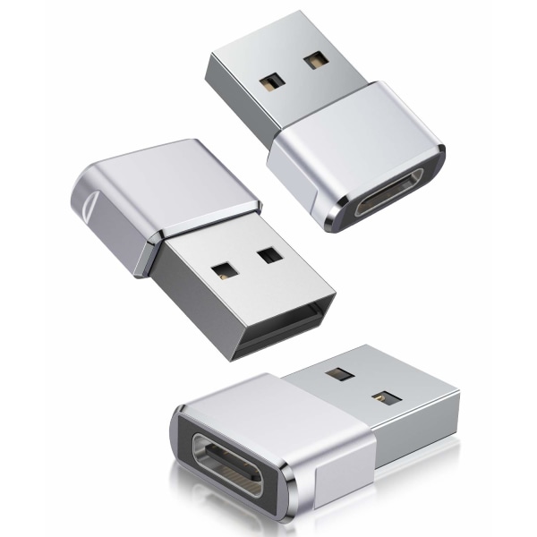 USB - USB C-sovitin 3Pack, tyypin C naaras- USB urosmuunnin