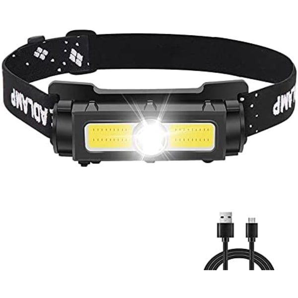 Tehokas 1000 lumenin otsalamppu, ladattava LED-otsalamppu