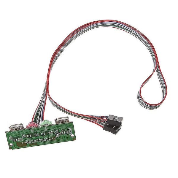 Pc Datamaskinkabinett Frontpanel Usb Audio Port Mic Hodetelefonkabel Ny