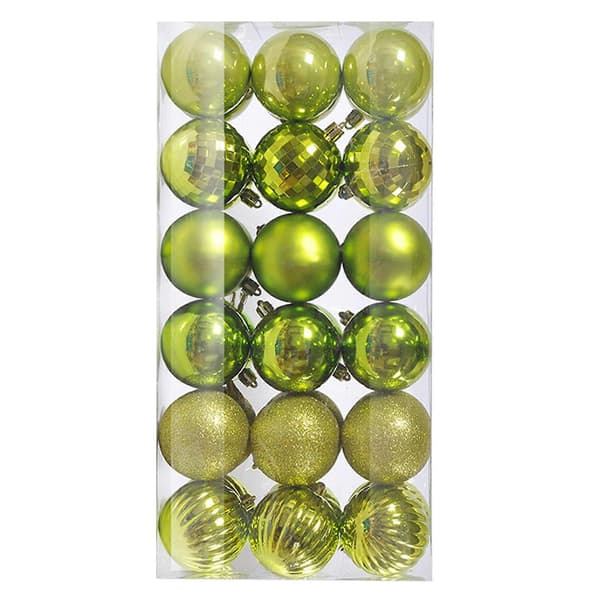 36 stk. Julekule Juletre Pynt Hjemmefest Dekor 3CM Green
