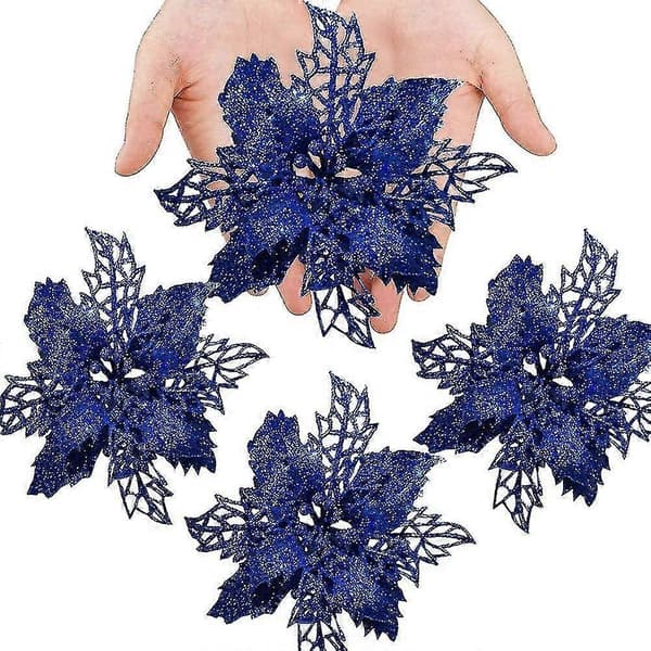 Hule Glitter Juleblomster Dekorationer
