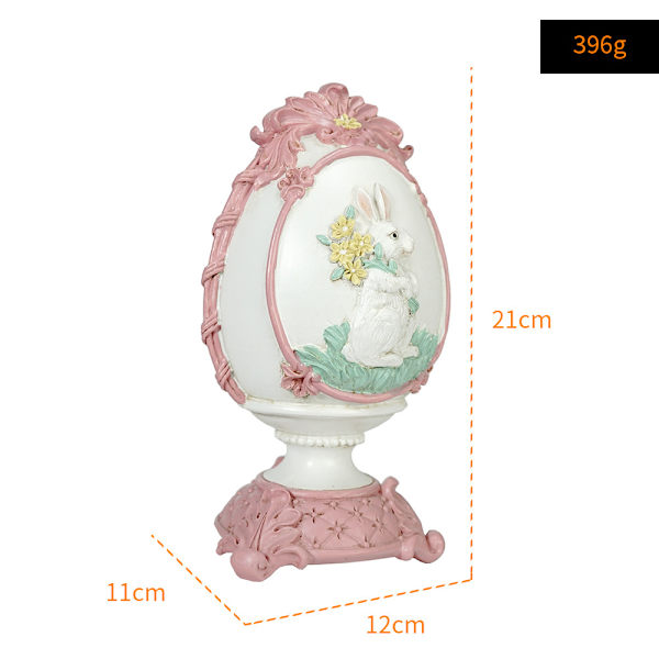 Pizza Ornament Æg Kanin Ornamenter Kreative Tegneserie Malede Æg Hjem Soveværelse Vindue Dekorationer 1stk Sæt Statue (A, One Size)