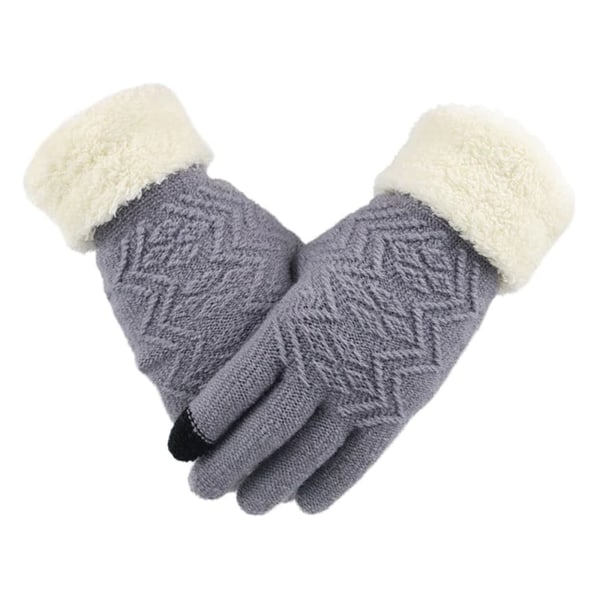 Stickade thermal pekskärmshandskar för kvinnor – varma och bekväma thermal handskar | Mysiga anti-halk mjuka vinterhandskar för damer