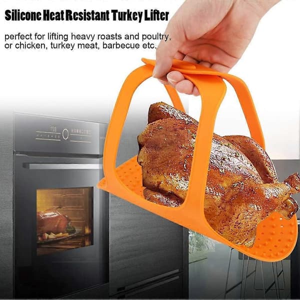 Värmebeständig Kalkonlyftare, Silikon Rostningsställ Non-Stick