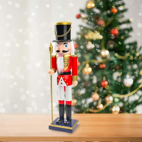 25 cm Jule-nøtteknekkerfigur i tre Juledekorasjon Jule-tretfigur Stil A