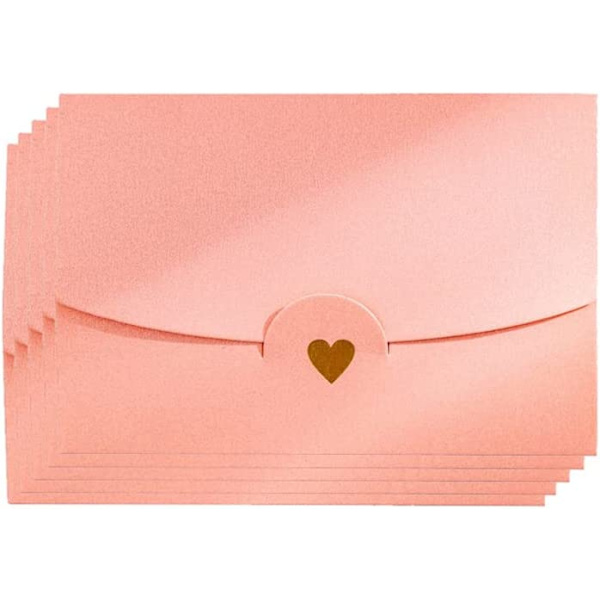 50 st Mini Presentkort Kuvert, Rosa Mini Kuvert