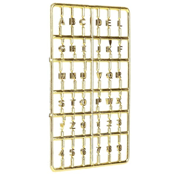 Miniature Dukkehus DIY Bogstaver Tal Sæt 1/12 Skala Hoveddørs Møbel Tilbehør