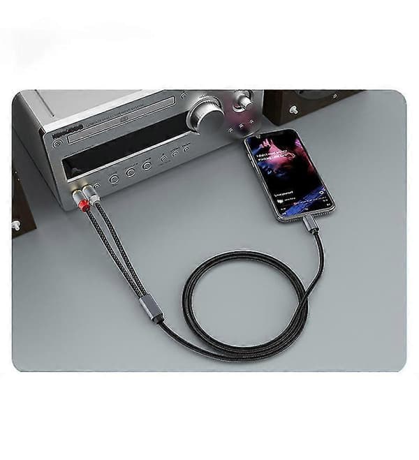 USB-C til 2x RCA stereo lydkabel