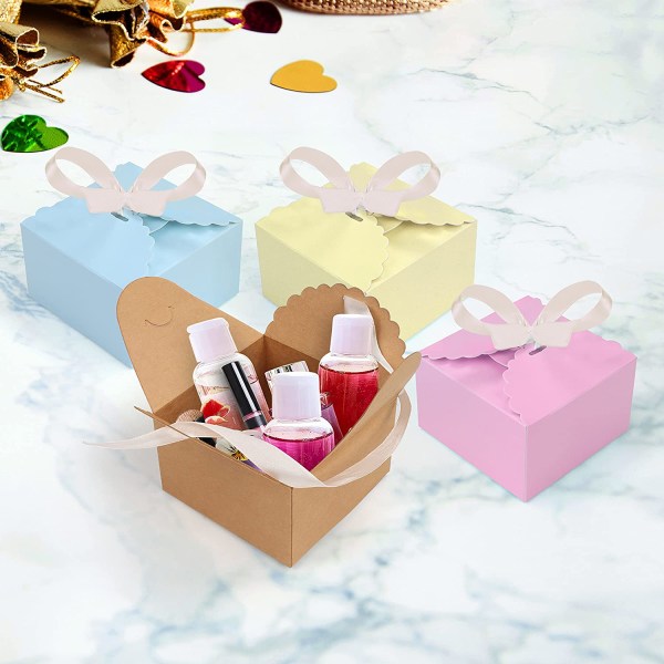 20-pack bågade fyrkantiga presentförpackningar - 10x10x6cm/3,94x3,94x2,36"