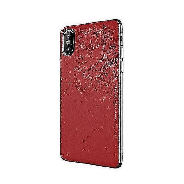 Apple Iphone Xs Max Läderfodral Med Kortplats - Röd