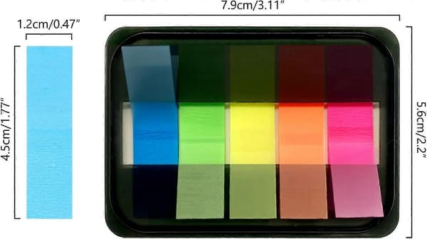 300 stk. Sticky Index Tabs, transparente Sticky Page Markers Notes, Bok
