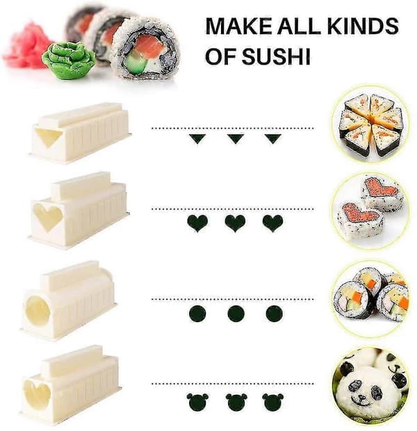 12 Keittiön sushimyllyn ja -kaapimen sarjaa (satunnainen väri)
