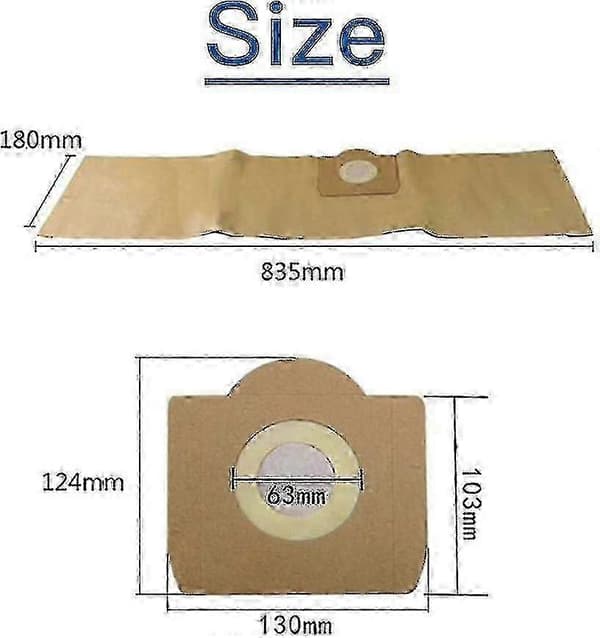 Karcher WD3 Premium Dammsugarpåsar - 5-pack Passar A2534, A2204 Modeller