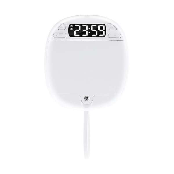 Vibrerande väckarklocka med snooze-funktion white