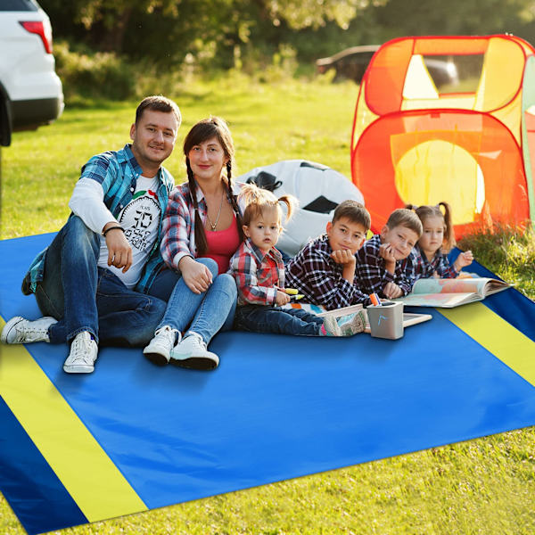 Strandtæppe Picnictæppe 200 x210cm Ekstra Stort Strandtæppe