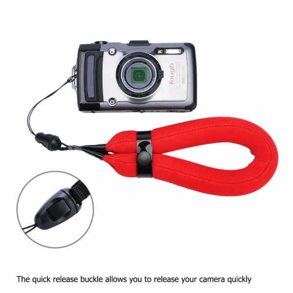 Flytande Kamera Handledsrem 2-pack Under vatten Mobiltelefon Flytband för Olympus TG-6 TG-5 TG-4, Nikon W300 W100 Gopro 11 10 9 8 (Röd & Orange)