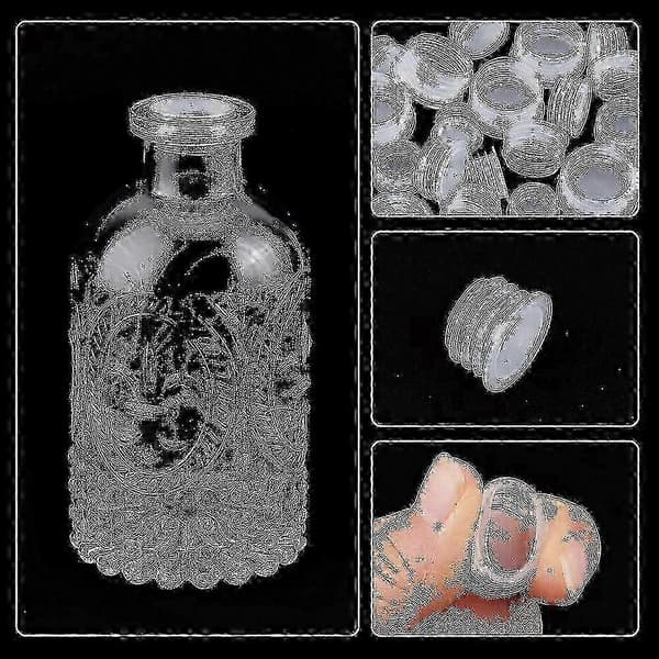 50-pak plastik salt- og peberbøssepropper, udskiftningspropper