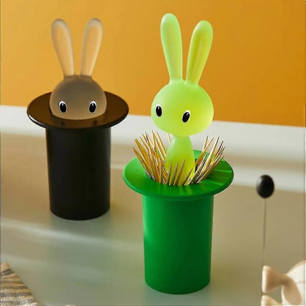 Magic Bunny - Tandstikholder i termoplastisk resin, sort design