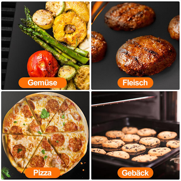 BBQ Grill Mat, Barbeque Mat, Set om 8