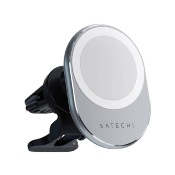 Magnetisk Trådlös Smartphone Billaddare, Silver
