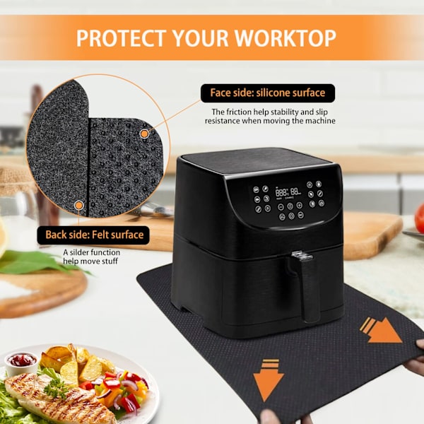 4 st värmebeständiga mattor för airfryer, Airfryer-skyddsmatta