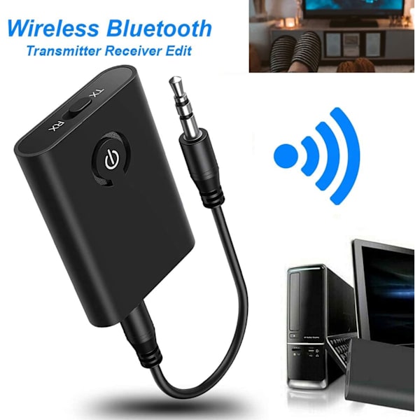 Bluetooth 5.0 Sender/Mottaker, 3,5 mm Jack