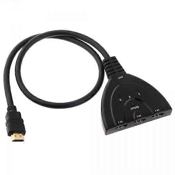 HDMI-switch, 3-vägs Svart