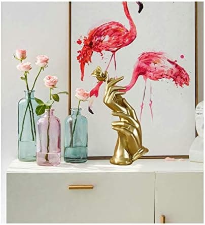 Harpiks Skulptur Ornament til Bryllupspar Lover (Guld)