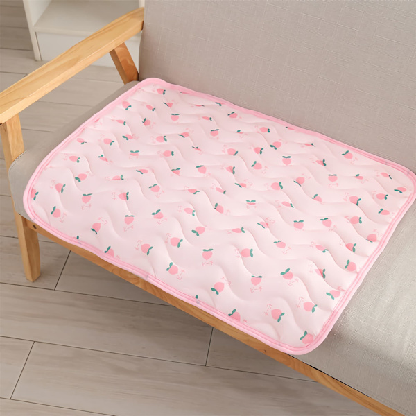 Kæledyr kølig måtte kat hund pude køling åndbar (Pink 70*55CM)