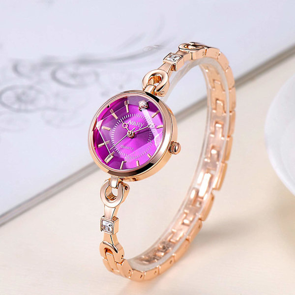 Elegant dameure til kvinder - Quartz analog ur med diamant urskive og rustfrit stål rem - Fashionable dameur - Eksklusive armbånd til kvinder