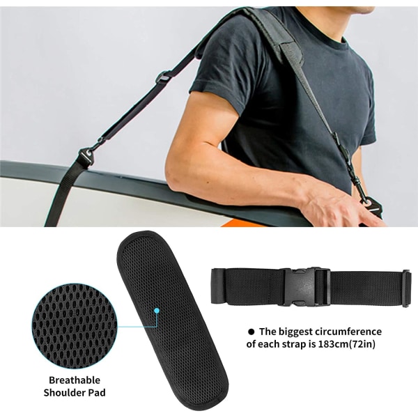 Paddleboard Bærestrop, Heavy Duty Justerbar Paddleboard Strop