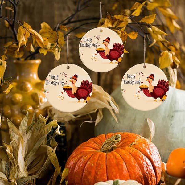 5 st Ornament Höst Thanksgiving Kalkon Trä Bröllopsfest Dekor Ny HarmonyHub1306 B