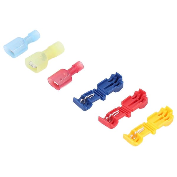 Snabb skarvning crimp terminaler T-kopplingar set helt isolerad nylon hane spad