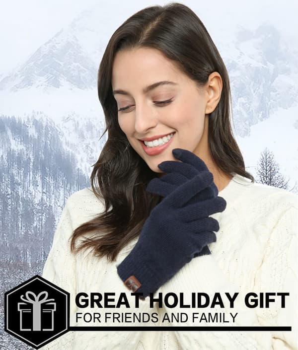 Damvinter Varma Touchscreen-handskar Sträckta Kashmir Magiska Stickade Handskar Fleece Stretch Stickade Tjocka Ullhandskar Vinterhandskar Utomhus