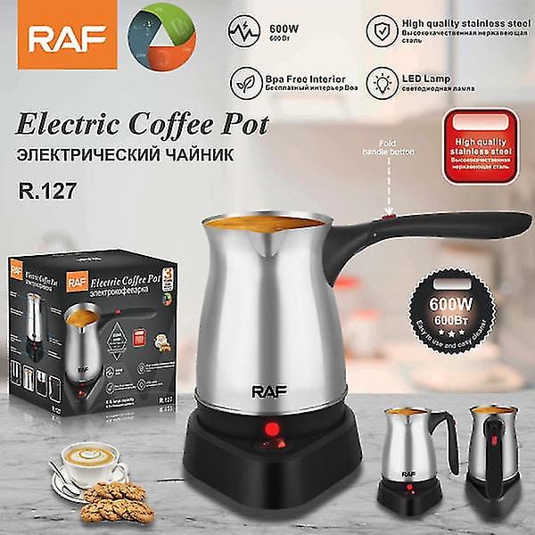 RAF Europeisk standard gränsöverskridande turkisk kaffekanna med handtag i rostfritt stål elektrisk kaffebryggare vattenkokare 500 ml R127