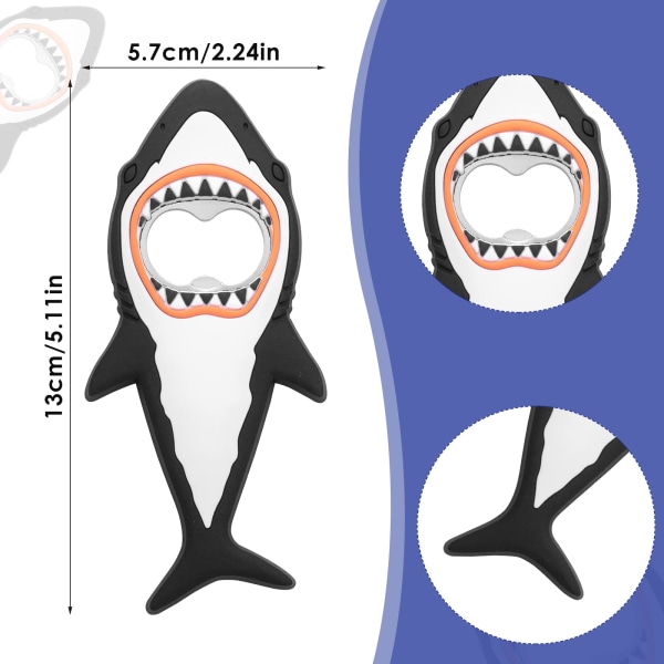 Haj oplukkere, Haj Køleskabsmagnet Tegnefilm Ocean Animal Øl Flaskeåbner Bærbar Shark Proptrækker Køleskabsmagnet Køkkenværktøj