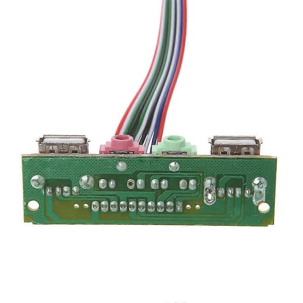 Pc Datamaskinkabinett Frontpanel Usb Audio Port Mic Hodetelefonkabel Ny