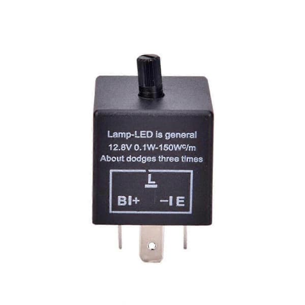 Elektronisk blinkrelæ LED Justerbar Hazard Advarselsblink Signal
