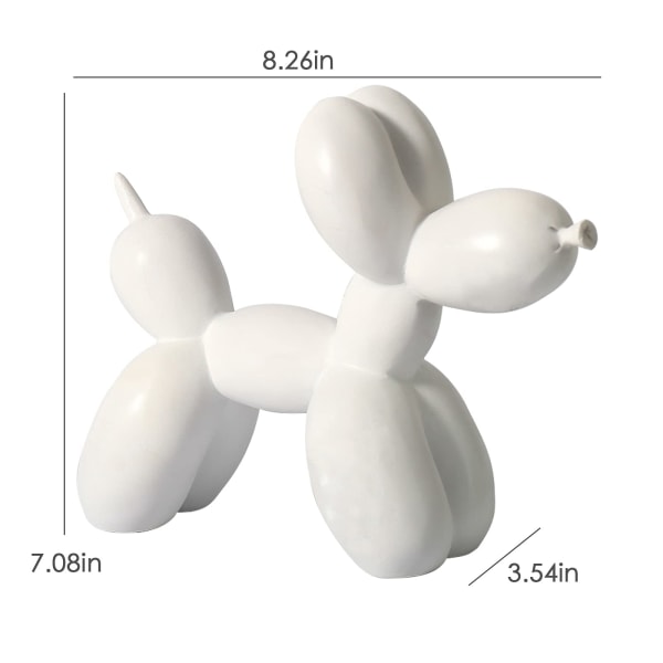 Balloon Dog Shape Sculpture Ornament, Resin Balloon Dog, Resin Mini Balloon Dog Sculpture Dog Statues for Home Office Decor