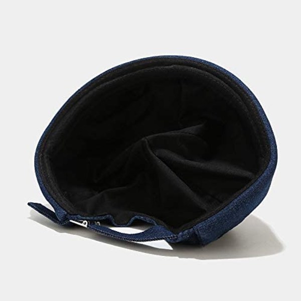 Herre- og damekasket i denim uden skygge med justerbar, blå