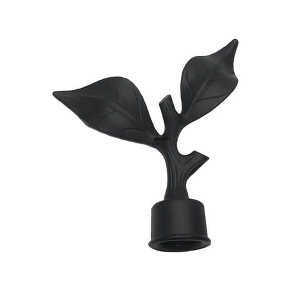 Kun gardinender, 4 stk. sorte gardinstangshoveder, vinduesgardinstang dekorative endestykker, til 22 mm diameter stang C