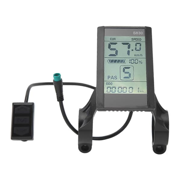 LCD Display Panel 24V 36V 48V S830 med 5-pin vandtæt stik til elcykel og scooter