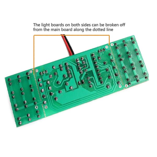 Rødt Blåt Dual-farve DIY Kit Strobe Elektronisk Sæt Blinkende Lys Komponenter