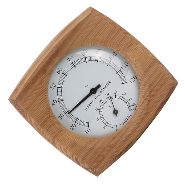 2 i 1 innendørs tre termohygrometer termometer hygrometer damprom sauna rom tilbehør