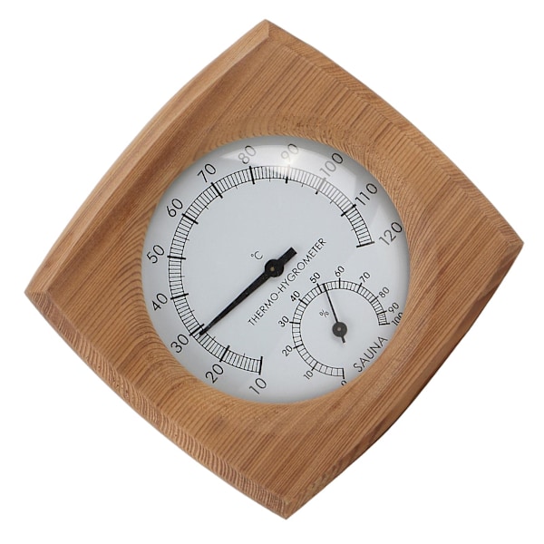 2 i 1 inomhus trä termo hygrometer termometer hygrometer ångrum basturum tillbehör