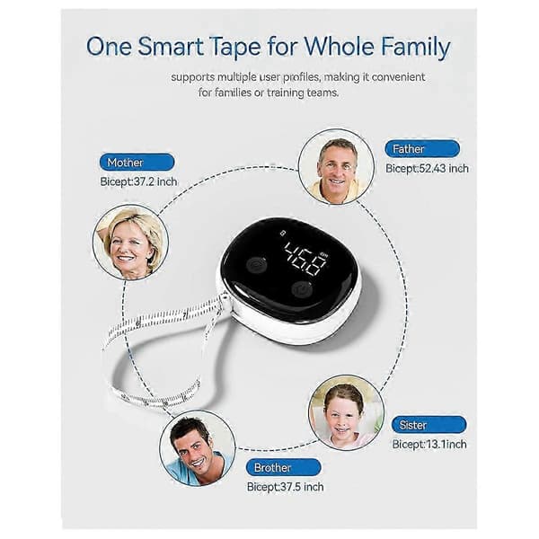 Smart Kroppsmåttband med APP, Bluetooth Kroppsmåttband