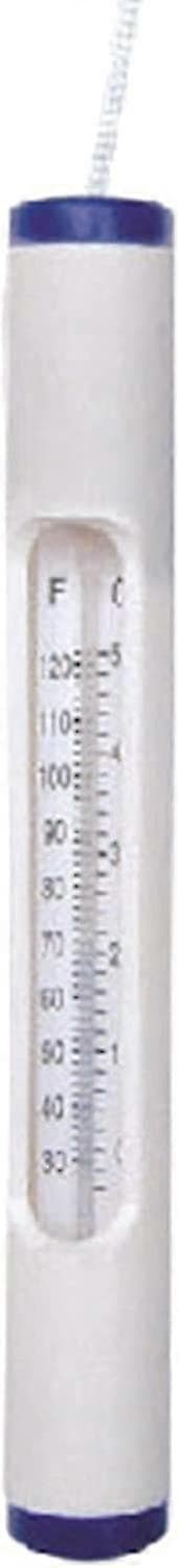 Flytande pooltermometer för simning, vit poolvattentermometer med snöre, flytande utomhustermometer för simning, termometer med snöre för pooler An