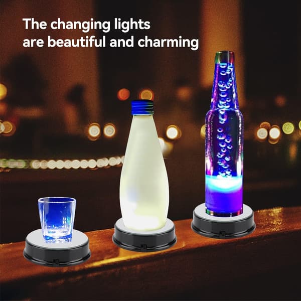 LED Lys Base, Lys Stand, LED Lys Holder Base, LED Lys Stand, 7 Farver LED Lys Baser, LED Skærm Base LED Base Display Plade Rund LED Lampeholder
