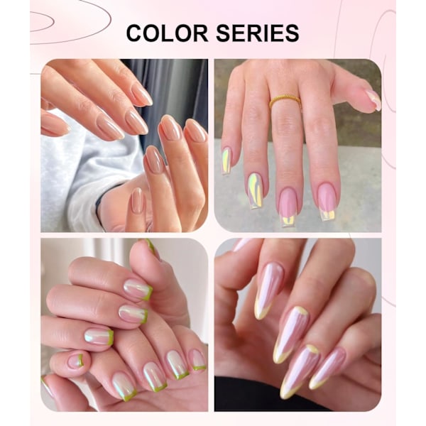 Vit pärlemor krom nagelpulver - 2 st spegeleffekt aurora magisk pärlemor nageljuveler spegelglitter nagelkrompulver holografiskt pigment White A