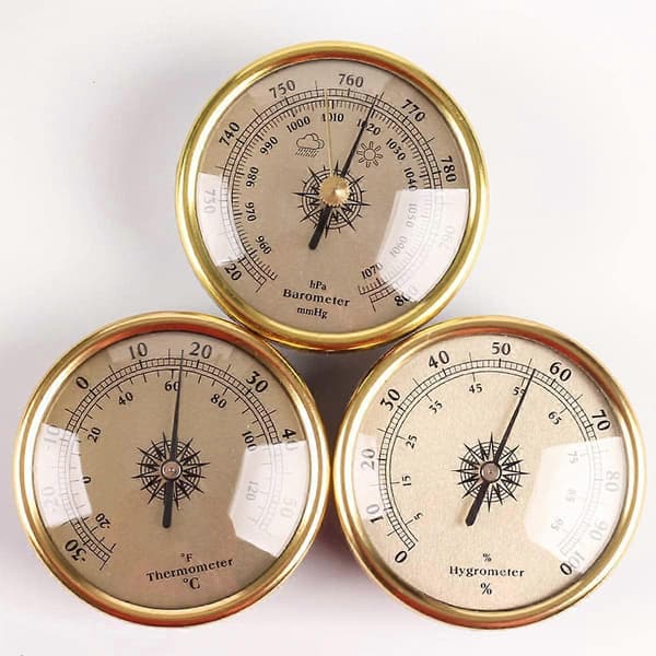 3 i 1 termometer hygrometer barometer 72mm för fartyg/fabriker/laboratorier/hem